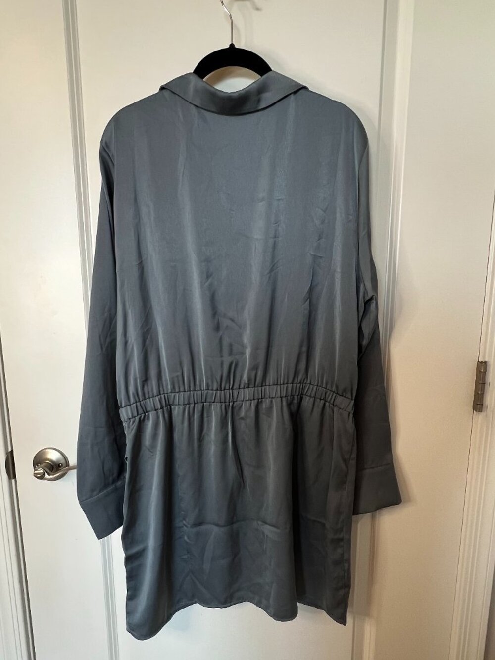 NWT XL The Drop Women's Mack Silky Wrap Mini Dress - Picture 8 of 16